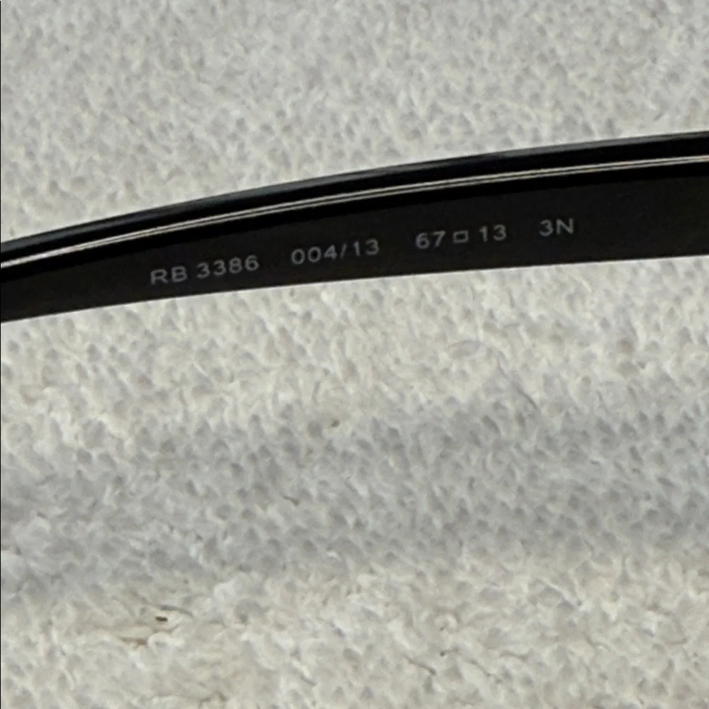 Ray Ban RB 3386 Black Silver Wrap Sunglasses